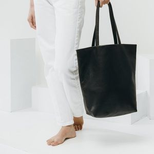 BAGGU leather tote bag